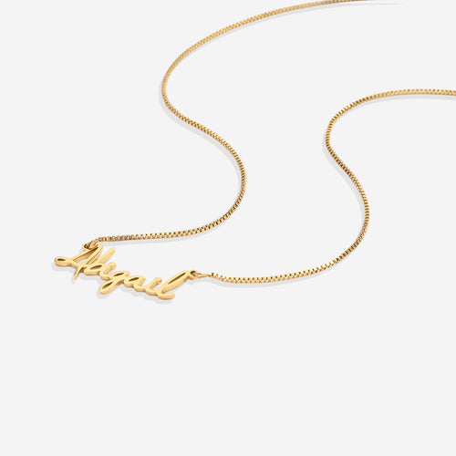 Fairy Name Necklace with Box Chain