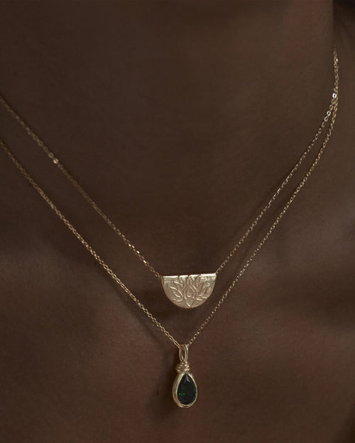 Yellow Gold Vermeil Lotus Short Necklace