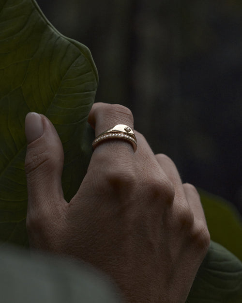 Yellow Gold Vermeil With Love Ring