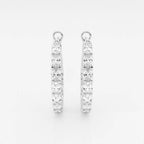 Oval Lab Grown Diamond Inside Out Hoop Earrings