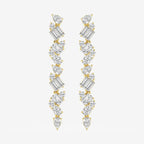 Multi-Shape Lab Grown Diamond Drop Earrings