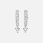 Heart Lab Grown Diamond Huggie Hoop Earrings