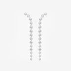 Round Lab Grown Diamond Curved Drop Earrings