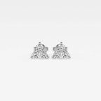 Round Lab Grown Diamond Three-Stone Earrings