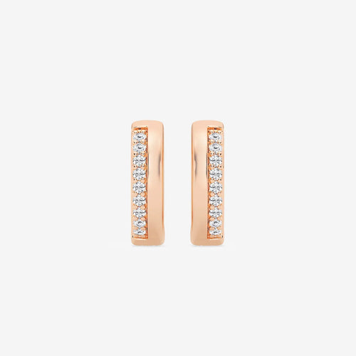 Round Lab Grown Diamond Petite Hoop Earrings