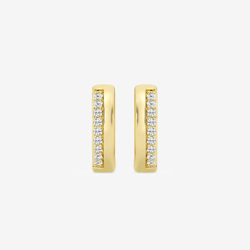 Round Lab Grown Diamond Petite Hoop Earrings