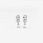 Radiant Lab Grown Diamond Third Piercing Huggie Hoop Earrings