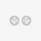 Oval Lab Grown Diamond Halo Earring Jackets