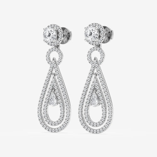 Pear Lab Grown Diamond Earring Jackets