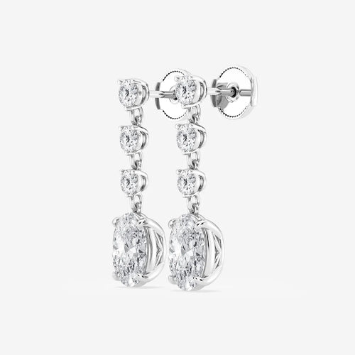 Oval Lab Grown Diamond Drop Earrings