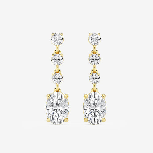 Oval Lab Grown Diamond Drop Earrings