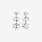 Heart Lab Grown Diamond Drop Earrings