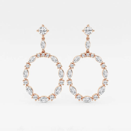 Marquise Lab Grown Diamond Drop Earrings