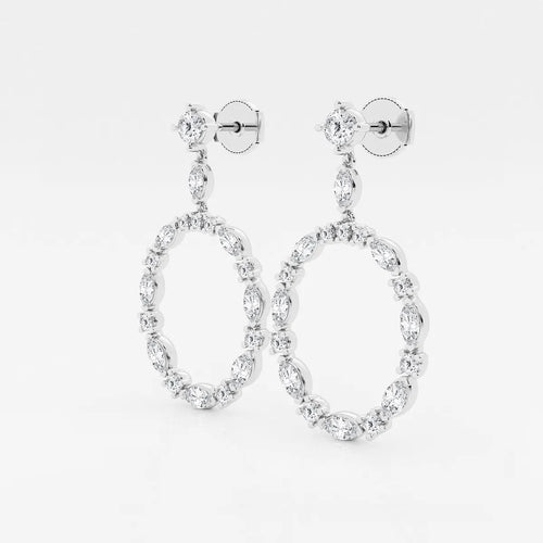 Marquise Lab Grown Diamond Drop Earrings
