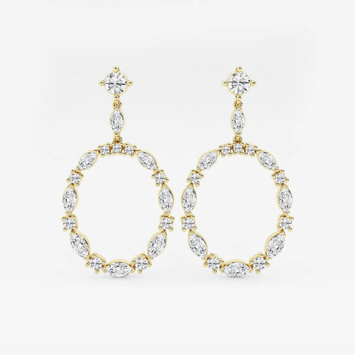 Marquise Lab Grown Diamond Drop Earrings
