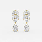 Pear Lab Grown Diamond Prong Setting Drop Earrings
