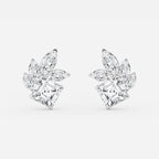 Asscher and Marquise Lab Grown Diamond Stud Earrings