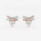 Heart Lab Grown Diamond with Baguette and Round X Earrings