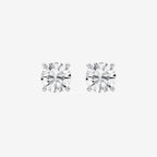 Round Lab Grown Diamond Hidden Halo Stud Earrings