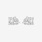 Emerald and Pear Stud Earrings