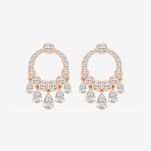 Pear Lab Grown Diamond Dangle Earrings