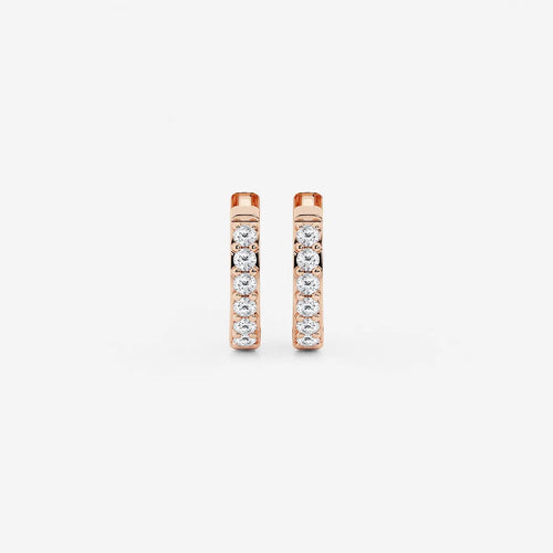 Round Lab Grown Diamond Hoop Earrings