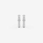 Round Lab Grown Diamond Hoop Earrings