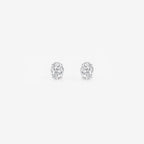 Oval Lab Grown Diamond Solitaire Certified Stud Earrings
