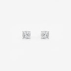 Cushion Lab Grown Diamond Solitaire Certified Stud Earrings