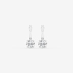 Round Lab Grown Diamond Drop Earring Jackets
