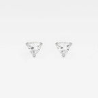 Trillion Lab Grown Diamond Certified Stud Earrings