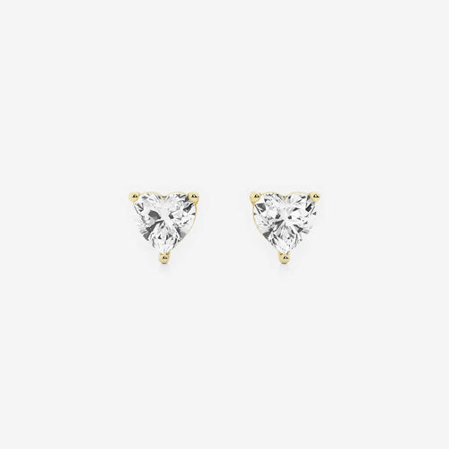 Heart Lab Grown Diamond Certified Stud Earrings