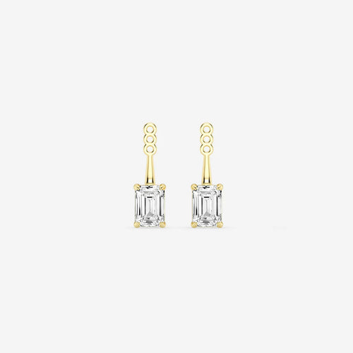 Emerald Lab Grown Diamond Drop Earring Jackets