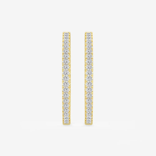 Princess Lab Grown Diamond Hoop Earrings