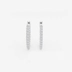 Round Lab Grown Diamond Inside Out Hoop Earrings