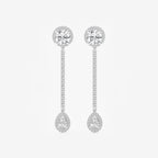 Multi-Shape Lab Grown Diamond Halo Drop Earrings