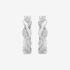Round Lab Grown Diamond Petite Hoop Earrings