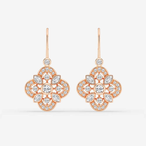 Marquise Lab Grown Diamond Vintage Inspired Earrings