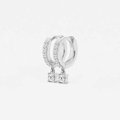 Round Lab Grown Diamond Hoop Earrings