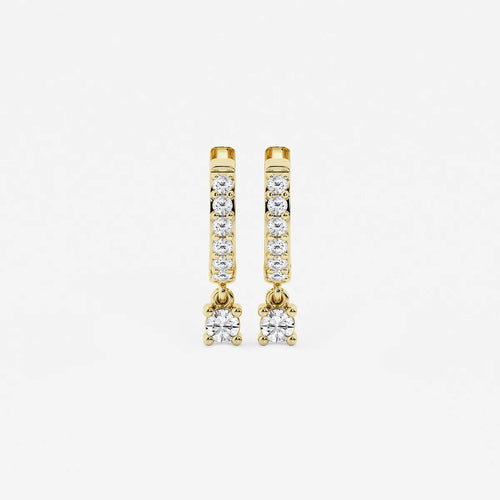 Round Lab Grown Diamond Hoop Earrings