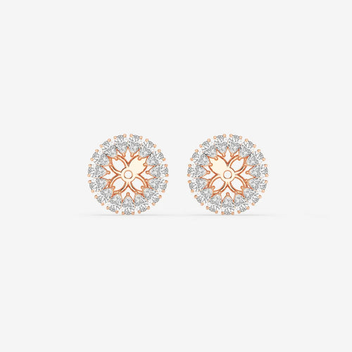Pear Lab Grown Diamond Halo Earring Jackets