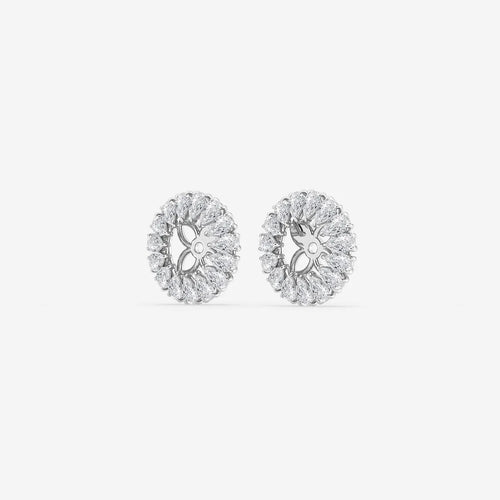 Pear Lab Grown Diamond Halo Earring Jackets