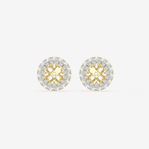 Pear Lab Grown Diamond Halo Earring Jackets