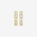 Round Lab Grown Diamond Hoop Earrings