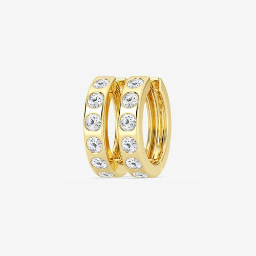 Round Lab Grown Diamond Hoop Earrings