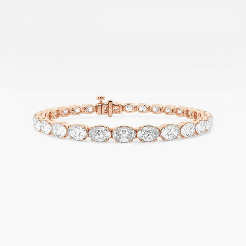 Oval Lab Grown Diamond East-West Tennis Bracelet