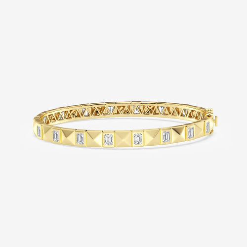 Emerald Lab Grown Diamond Bangle Bracelet