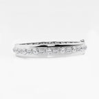 Round and Emerald Lab Grown Diamond Bangle Bracelet