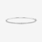 Round Lab Grown Diamond Graduated Bangle Bracelet