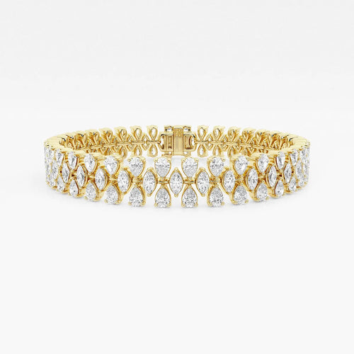 Pear and Marquise Lab Grown Diamond Alternating Bracelet
